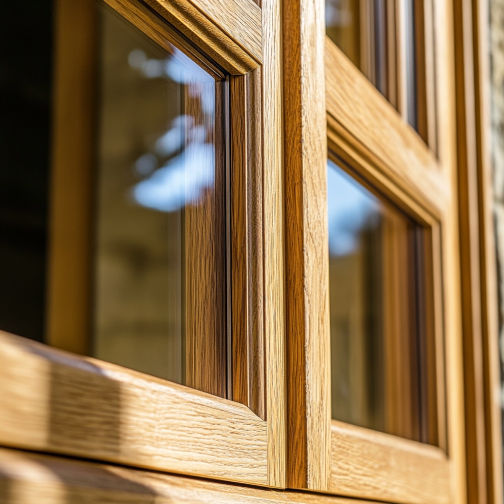 Chestnut hardwood bespoke windows
