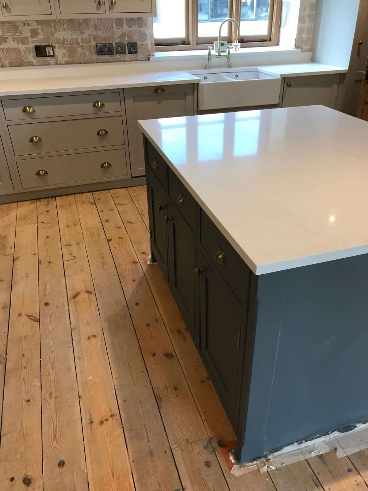 Custom oak bespoke kitchen island Bristol