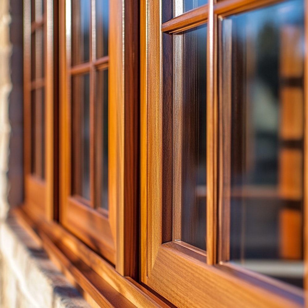 Mahogany hardwood bespoke windows