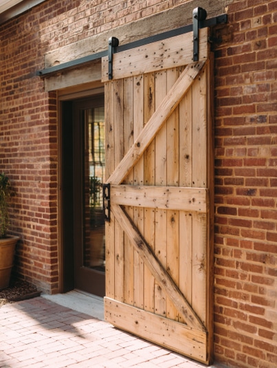 Rustic sliding barn‑style wooden doors Bristol